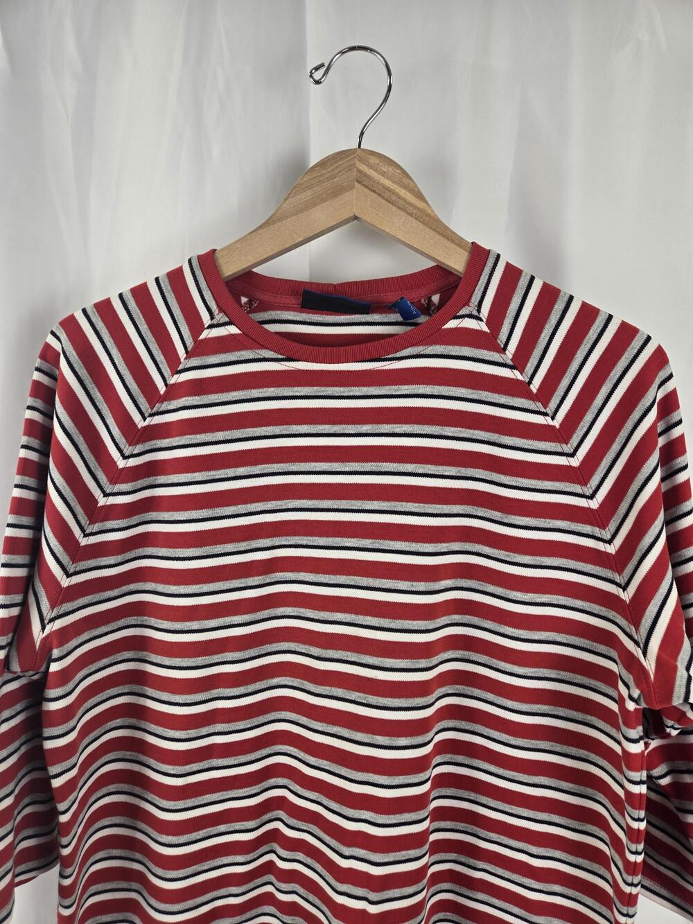 Karen Scott Sport Shirt Womens XL Red Striped 3/4 Raglan Sleeve Tee Top Casual - Picture 2 of 10